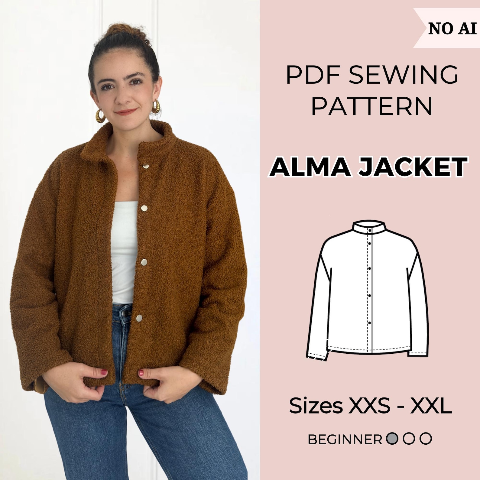 Jacket Pattern | Pdf Sewing Pattern | Coat Sewing Pattern | Reversible ...