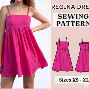 Dress sewing pattern | Summer dress | PDF Flared Dress Sewing pattern | Princess Dress Sewing Pattern | summer dress pattern