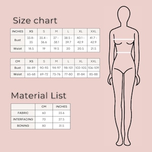 Corset pattern / Bustier sewing pattern / Women sewing pattern / Pdf Corset sewing pattern / Crop top pattern image 2