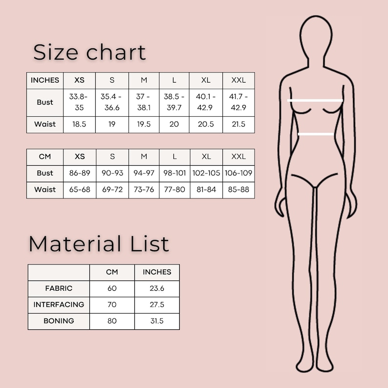 Corset pattern / Bustier sewing pattern / Women sewing pattern / Pdf Corset sewing pattern / Crop top pattern image 2