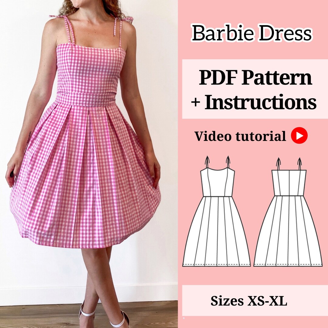 Dress Sewing Pattern barbie Dress Pdf Sewing Pattern Dress Pdf Pattern