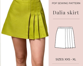 Skirt PDF Pattern + Video Tutorial | Pdf sewing patterns | Skirt Pattern | Sewing pattern | Digital pattern | Mini Skirt | Sewing tutorial