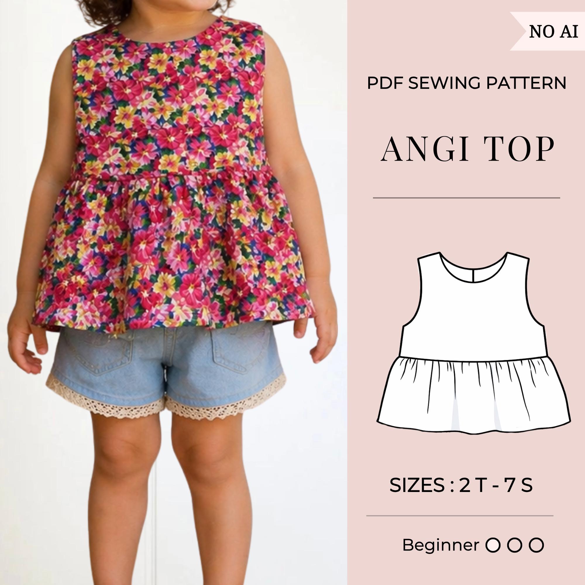 Kids Top Sewing Pattern PDF | Toddler Outfit Pattern | Beginner ...