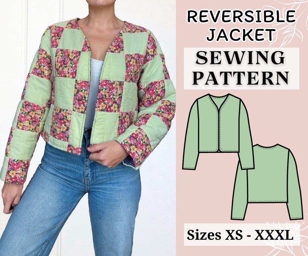 Jacket Pattern | Pdf Sewing Pattern | Coat Sewing Pattern | Reversible ...