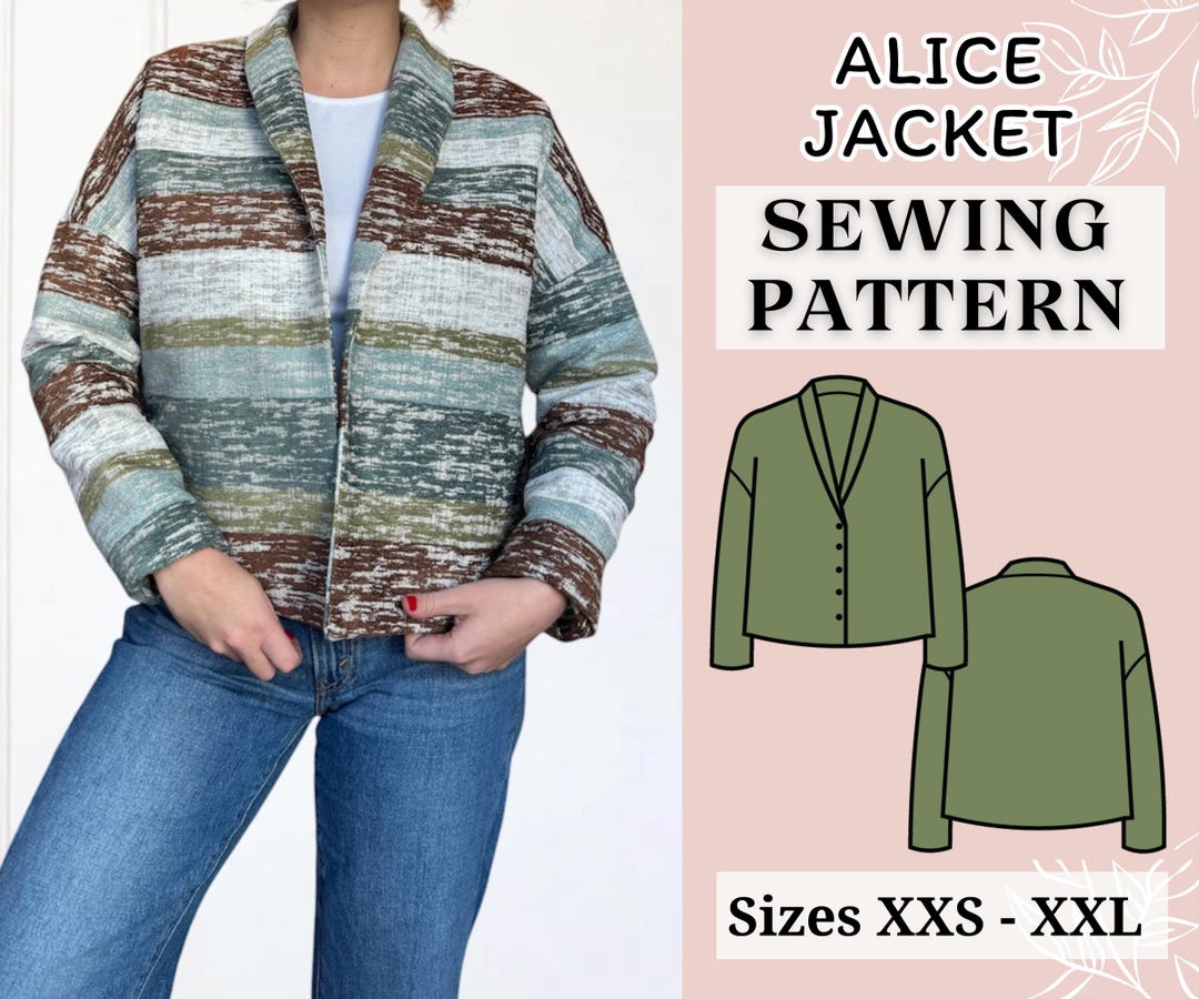 Jacket Pattern | Pdf Sewing Pattern | Coat Sewing Pattern | Reversible ...