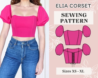 Korsetpatroon | Naaipatroon bustier | Pdf-naaipatroon | Naaipatroon dames | Naaipatroon korset
