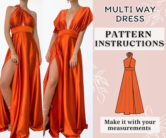 Women Dress Pattern | Pdf Sewing Pattern | Multi Way Dress Pattern | Tie  Dress Pattern | Dress Sewing Pattern - Etsy