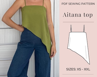 Women top pattern | Pdf sewing pattern |  Top pattern | top sewing pattern | Shirt sewing pattern