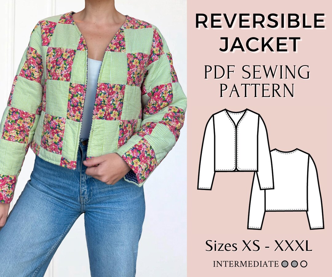 Jacket Pattern | Pdf Sewing Pattern | Coat Sewing Pattern | Reversible ...