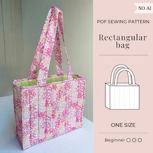 Naaipatroon tassen | Pdf-naaipatroon | Gewatteerde tas | Accessoirespatroon: