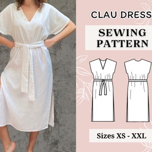 Dress sewing pattern | Pdf sewing pattern | Women pattern | sewing tutorial | Tunic sewing pattern for women