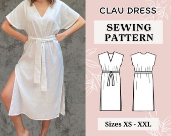 Dress sewing pattern | Pdf sewing pattern | Women pattern | sewing tutorial | Tunic sewing pattern for women