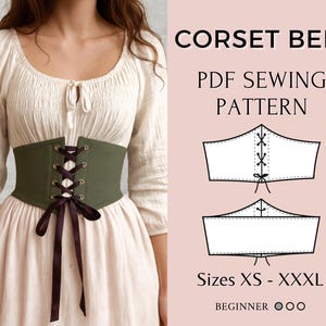 Korsett Gürtel Schnittmuster PDF: Kostüm ein Cosplay Accessoire für Frauen