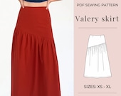 Women’s Maxi Skirt Sewing Pattern PDF | Long Skirt Digital Download XS-XXL
