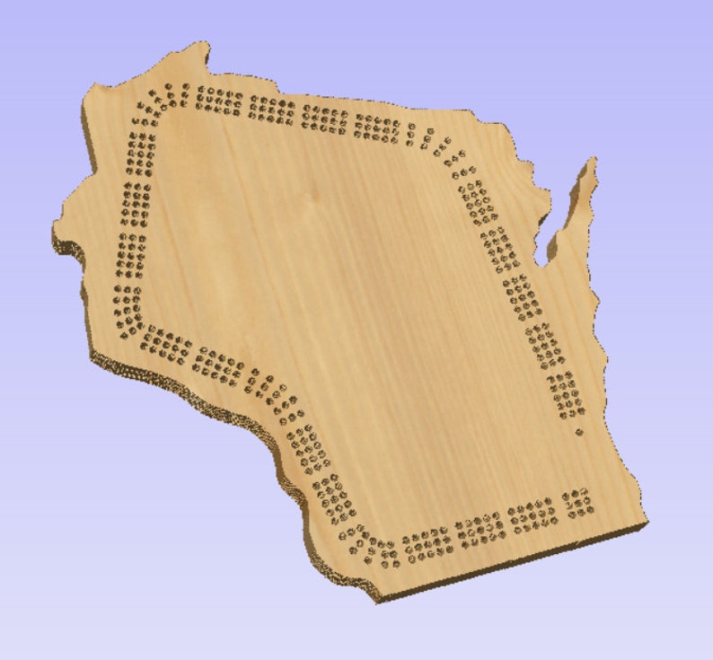 WI Cribbage Board dxf Etsy