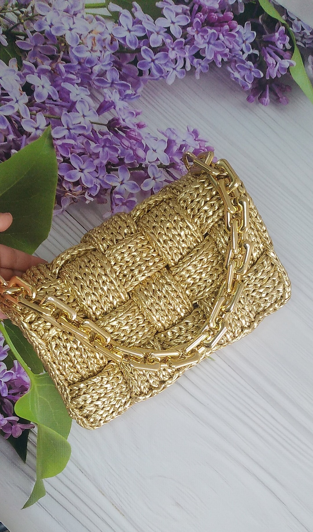 Knotted Bag with Gold Details