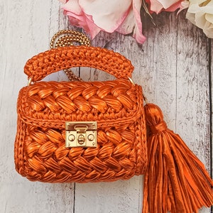 Handmade Metallic Crochet Tote - Stylish Shoulder Bag for Her