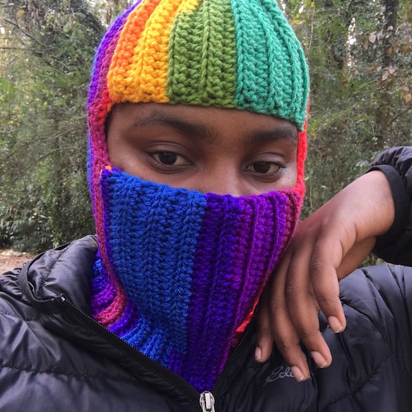 Balaclava crochet pattern, basic crochet balaclava, crochet ski mask, crochet ski mask pattern