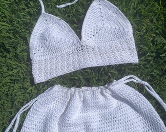 Patrón de conjunto de crochet: Tutorial en PDF para principiantes con tallas incluidas