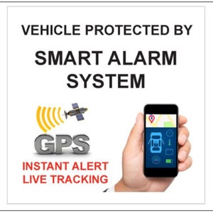 Sticker GPS alarme camping car - Sticker A moi Etiquette & Autocollant