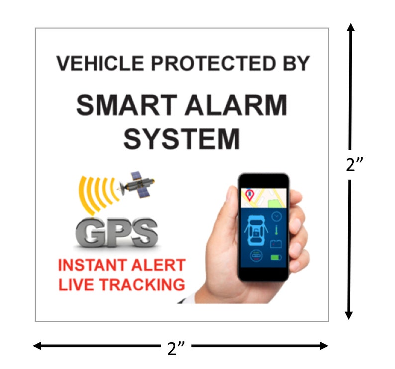 Vehicle Smart Car Alarm System GPS Theft Warning Stickers / - Etsy