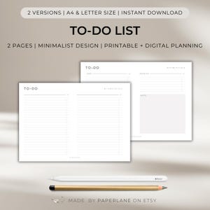 To-Do-List for Printing | Printable Planner Pages | Planner Template | GoodNotes Planner | Productivity | Task tracker | Landscape Format