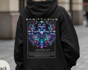 Sagittarius Sweatshirt, Sagittarius Zodiac Hoodie, Cosmic Unisex Sweatshirt, Astrology Gift, Horoscope Apparel, Celestial Clothing