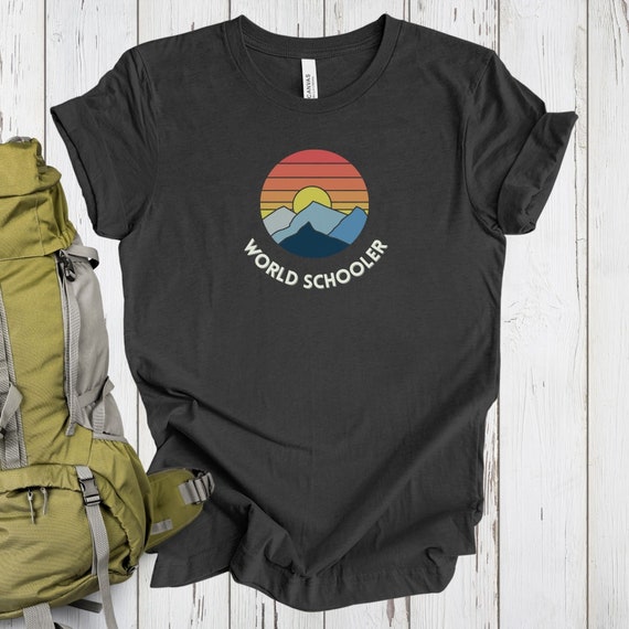 Worldschooling Shirt, Worldschooler T-shirt, Homeschool Shirt, Travel Shirt  for Kids, World School T-shirt. - Etsy