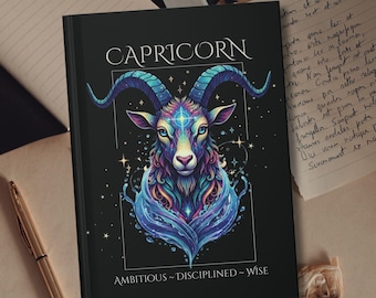 Personalized Zodiac Journal,  Capricorn Gift, Astrology Gift, January horoscope gift, Horoscope journal, Custom Capricorn birthday gift
