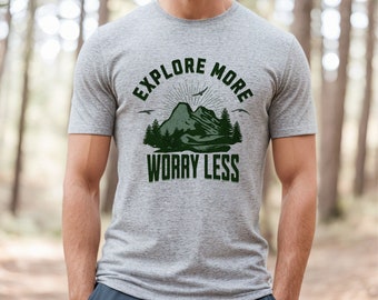 Explore more shirt, outdoor adventure t shirt, forest sweatshirt, camping gift, pine sweatshirt, hiking shirt