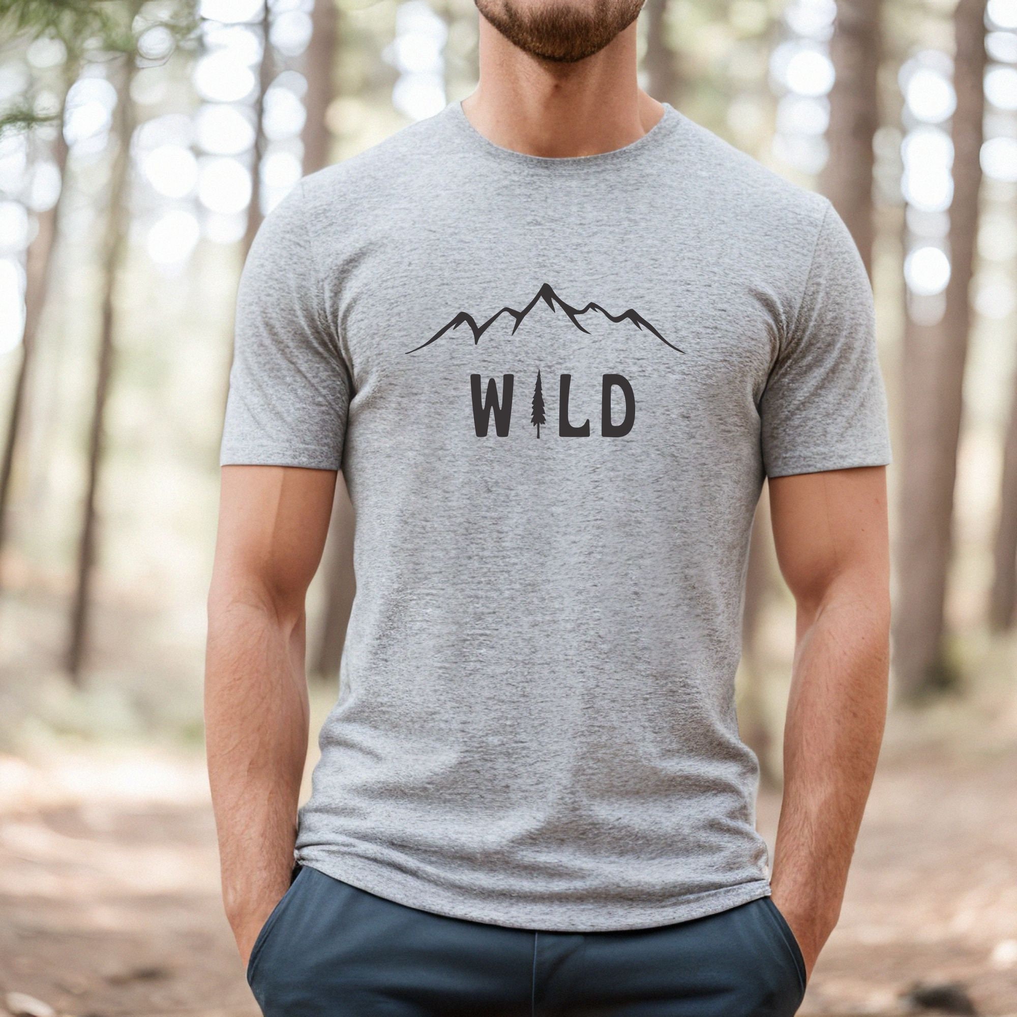 Outdoor Shirt for Men, Hiking Shirt, Camping Shirt, Wild Tshirt