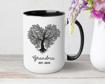 New grandma and grandpa gift, pregnancy announcement gift, custom mug for grandma, gift for grandpa, promoted to grandma mug, nana cup.