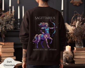 Sagittarius Sweatshirt, Sagittarius Zodiac Hoodie, Astrology Gift, Sagittarius Horoscope Gift, Celestial Clothing