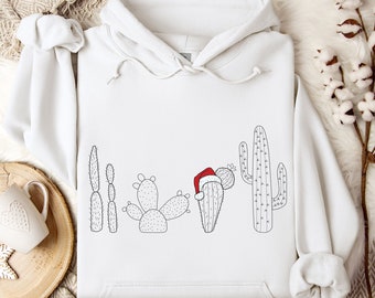 Desert Christmas Shirt, Christmas Cactus Shirt,Christmas succulent gift, Cactus lover gift, Christmas Western hoodie, Xmas desert hoodie