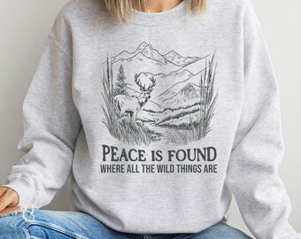 Mountain Hiking Sweatshirt, Pine Tree Hoodie, Hiking gift, Camping sweatshirt, Wilderness Sweatshirt,  Camping gift, Nature Lover Gift