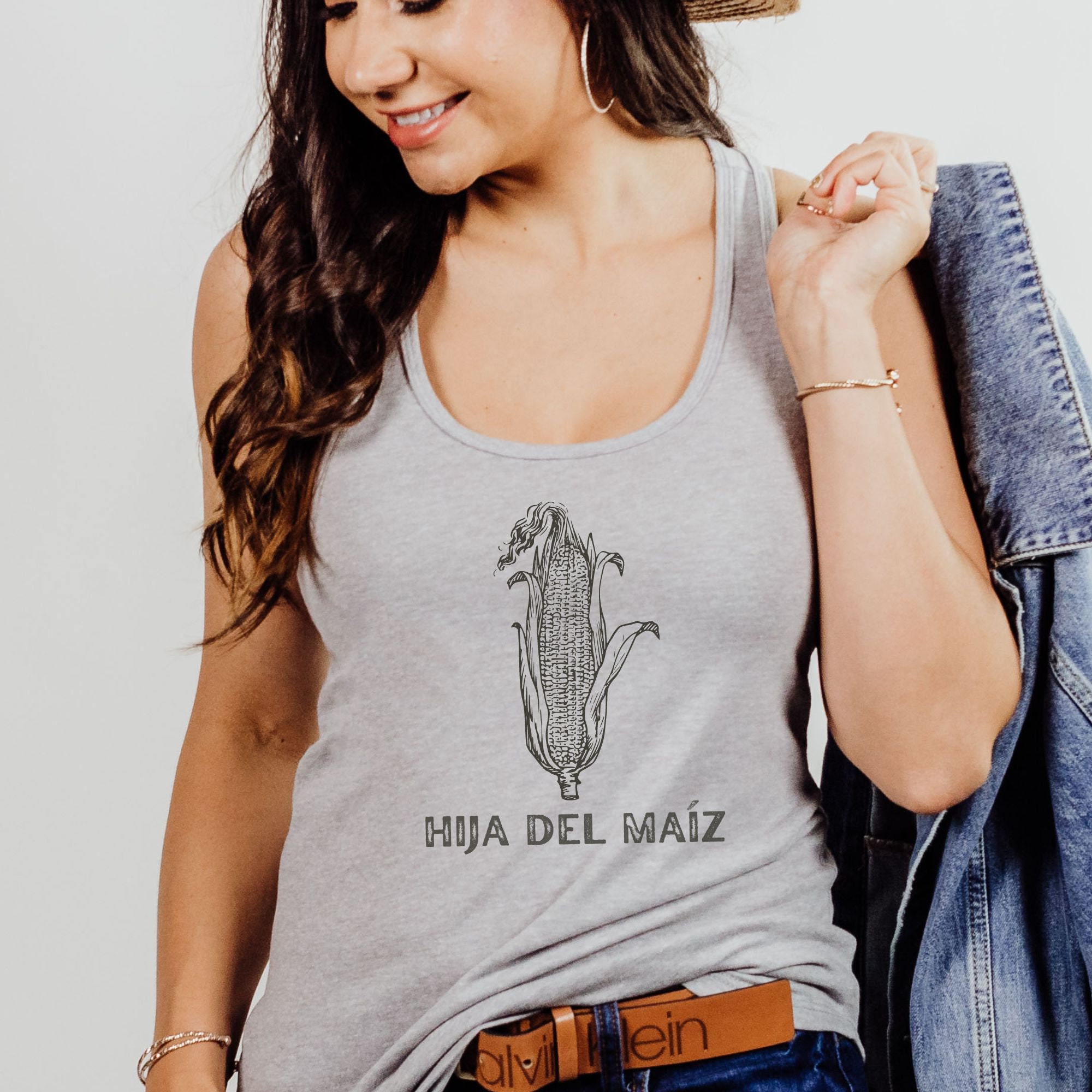 Hija Del Maíz Latina Shirt in Spanish, Mexican Shirt, Gift for Latina, Blusa En Español, Tank