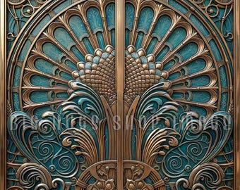 Art Deco Ceramic Tile: Roaring 20s Style Design #7