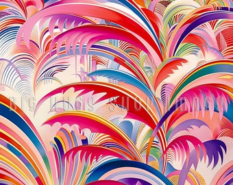 Art Deco Ceramic Tile: Vivid Hues Collection