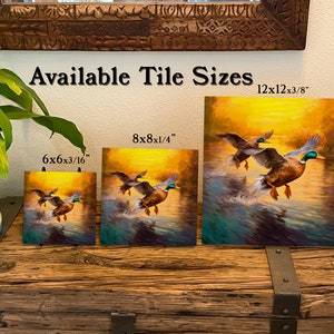 Mallard Ducks Art Tile: Colorful Ceramic Wall Decor - Etsy