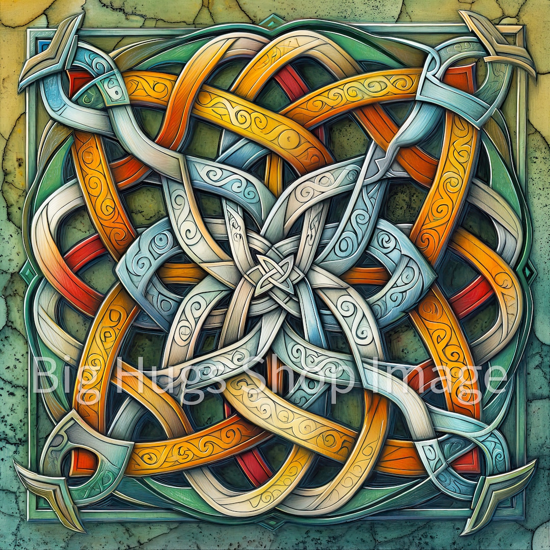 Celtic Knot Ceramic Tile Art: Handcrafted Home Decor - Etsy