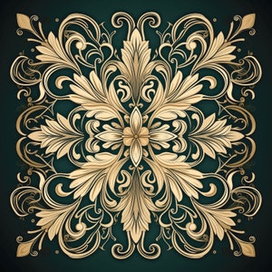 Art Nouveau Ceramic Tile: Backsplash Series #12