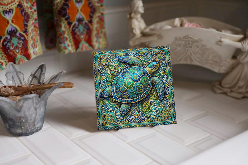 Mediterranean Sea Turtle Design: Coastal Decor - Etsy