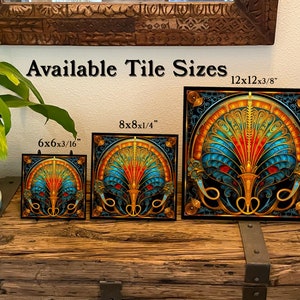 Roaring 20's Art Deco Style Design #1 on a 6x6, 8x8 (actual 7.8) or