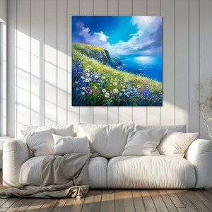 California Coastal Canvas Art: Framed Seascape Print