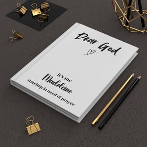 Personalized Prayer Journal for Women Bible Journal Notebook, Custom Christian Journal for Girl with Name, Bible Study Journal Book