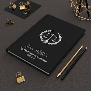 First Year as Lawyer Notebook, Personalized New Lawyer Gift,  Custom Lawyer Keepsake Notebook, Law School Graduation Gift, Bar Exam Gift