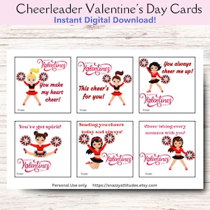Druckbare Valentinstag Karte, Hintergrund Rosa Cheerleader Freundschaft Karte, SOFORTIGER DOWNLOAD