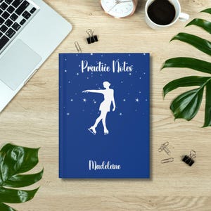 Personalized Figure Skater Hardcover Journal - Lined Pages, Practice Notebook, Ice Skating Diary, Skater Gift, Skating Enthusiasts