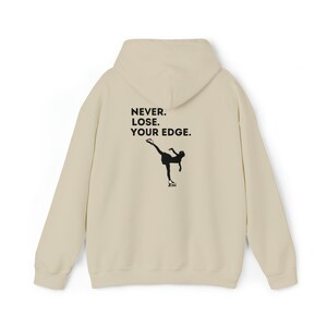 Personalized Never Lose Your Edge Figure Skating Hoodie, Ice Skating Hoodie, Skater Gift, Figure Skater Hooded Sweater, Skating Coach Gift image 9