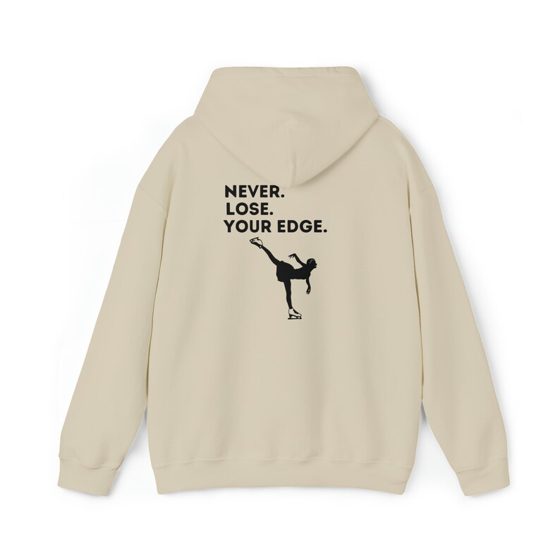 Personalized Never Lose Your Edge Figure Skating Hoodie, Ice Skating Hoodie, Skater Gift, Figure Skater Hooded Sweater, Skating Coach Gift image 9